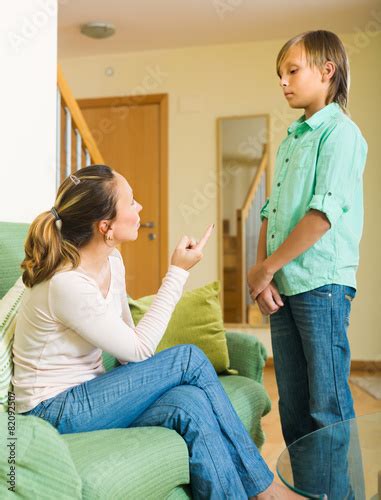 Mother Scolding Teenage Son Stock Photo And Royalty Free Images On