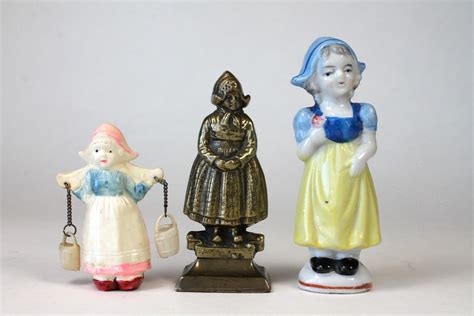 vintage dutch girl figurine lot of 3 celluloid dutch girl etsy