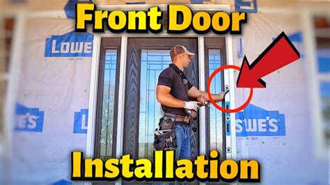 how to install a front door with two sidelights youtube