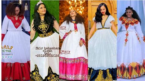 Habesha Kemis Ethiopian Cultural Dress New Habesha Traditional Cloth Youtube