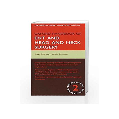 Oxford Handbook Of Ent And Head And Neck Surgery Oxford Medical