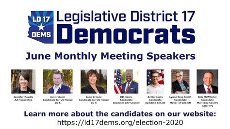 Az Ld 17 Democrats June 2020 Monthly Meeting Speakers Youtube