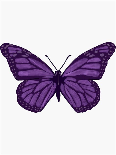 Purple Butterfly Sticker By Camak Redbubble