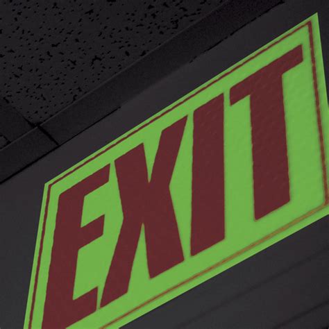Cyflect Glow In The Dark Exit Sign Emergency Exit