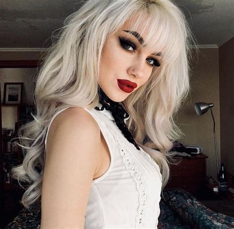 Pin By Desiree Greer On 구성하다 Blonde Goth Platinum Hair Goth Hair