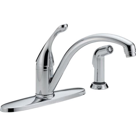 Why choose delta kitchen faucets? Delta Classic Single-Handle Standard Kitchen Faucet in ...