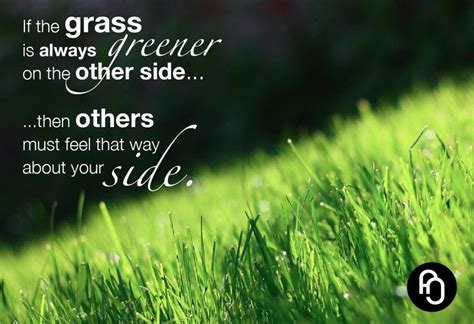 If The Grass Is Always Greener On The Other Side The Grass Is Always Greener The Grass