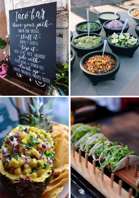 Taco ‘bout A Party Wedding Taco Bars To Steal The Show Taco Bar Party Food Bars Taco Bar