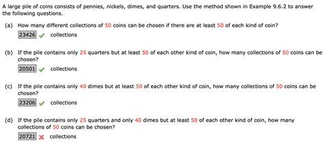 Solved A Large Pile Of Coins Consists Of Pennies Nickels Chegg Com