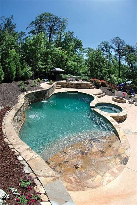 Modern Inground Pools Ideas To Love Beach Entry Pool Pool Houses My Xxx Hot Girl