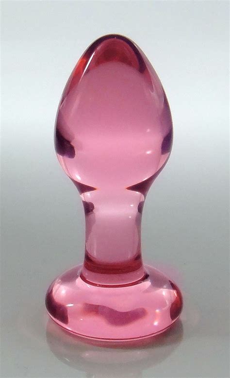 Xs Extra Small Pink Glass Rosebud Butt Plug Sex Toy Mature