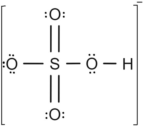 What Is The Lewis Structure Of Hydrogen Sulfate Ion Text Quizlet