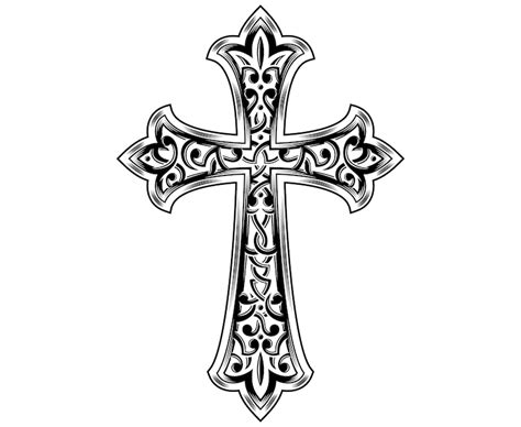 Black Silhouettes Of Crosses Catholic Christian Celtic