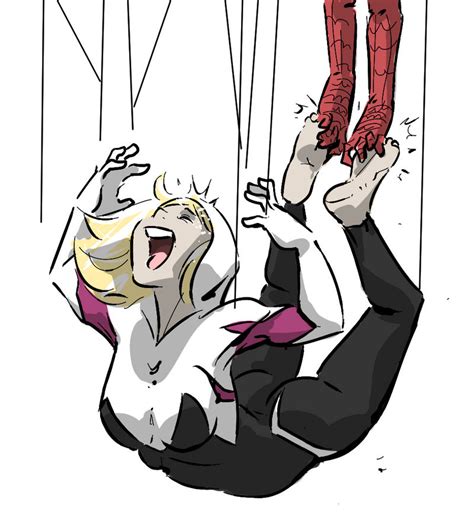 Spider Gwen Tickled By Pawfeather On Deviantart