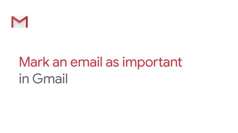 Mark An Email As Important In Gmail Youtube