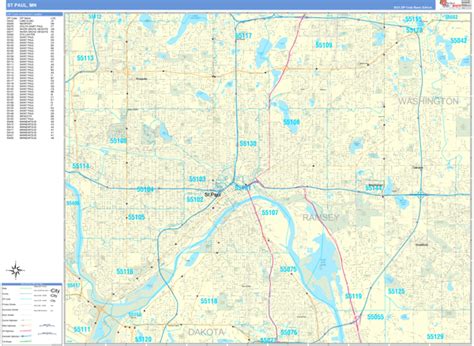 St Paul Minnesota Zip Code Maps Basic