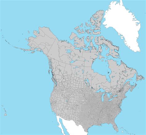 Blank North America County Map by FinerSkydiver on DeviantArt