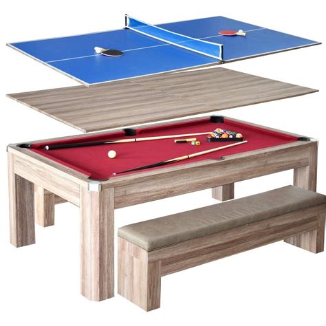Newport 7 Ft Pool Table Combo Set W Benches Luxury And Functionality
