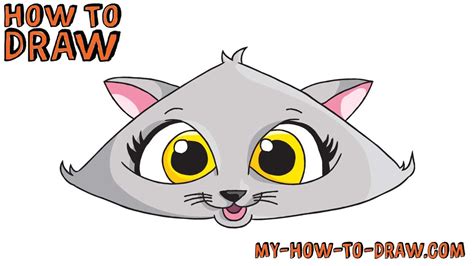 How To Draw A Cute Cat Face Easy Step By Step Drawing