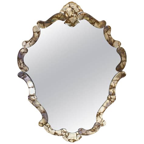 Italian Hollywood Regency Venetian Shield Mirror For Sale At 1stdibs