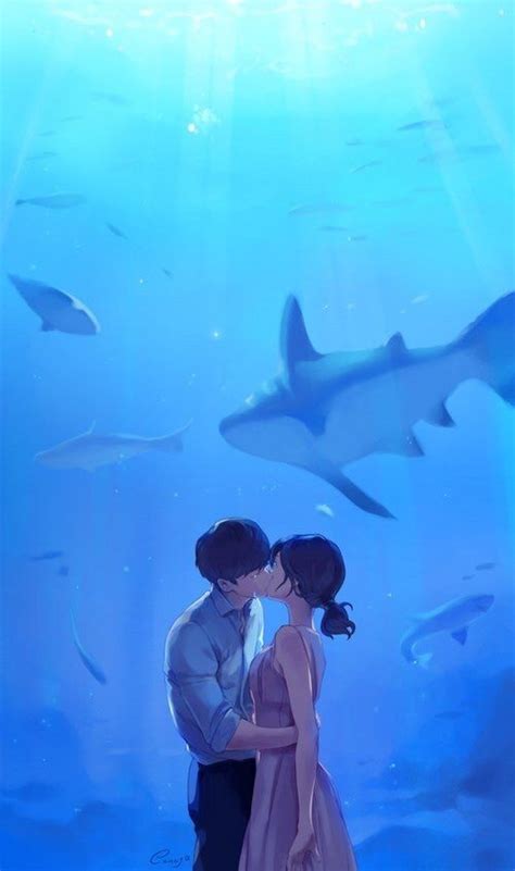 Anime Couple Aquarium Art Cute Couple Art Anime Love Couple Cute