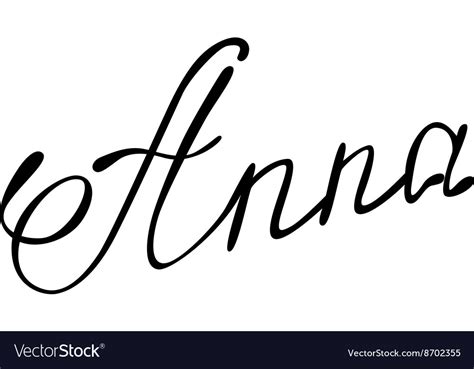 Anna Name Lettering Royalty Free Vector Image Vectorstock