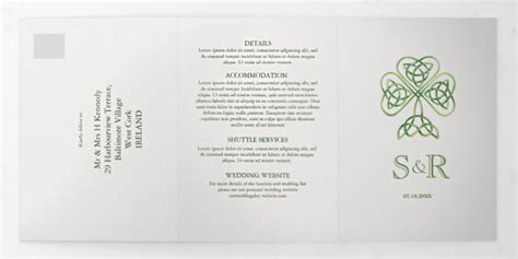 I have been residing at 18, peter street, dublin ireland for the last 11 months. Tri-fold eco wedding stationery - The Stationery Concierge