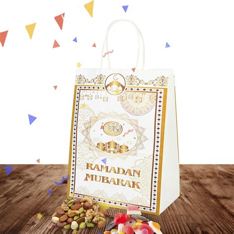 Buy Ventdouce Ramadan T Bag With Handle Eid Mubarak Favor Kraft