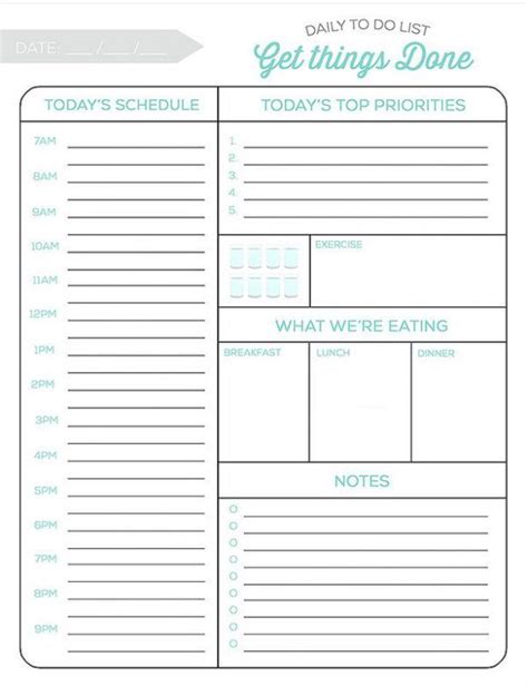 10 Free Printable Daily Planners Daily Planner Printables Free