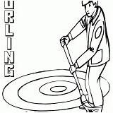 Curling Coloring Colorings sketch template
