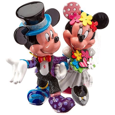 Disney Britto Mickey And Minnie Mouse Wedding Figurine Boxed Bride And Groom Ebay