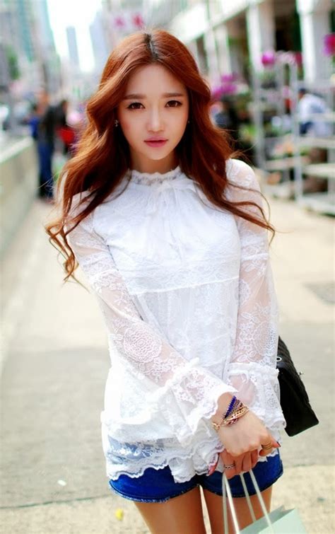 Chuu Lace Drawstring Neck Blouse KSTYLICK Latest Korean Fashion