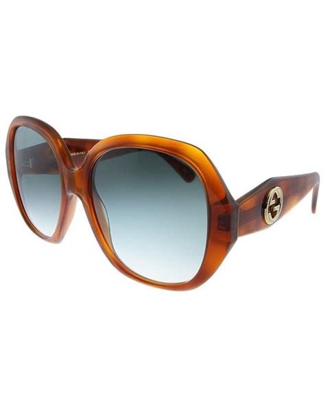 gucci gg0796s 56mm sunglasses in brown lyst