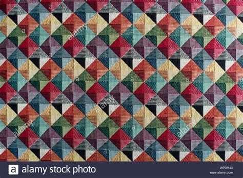 Geometric Multicolored Textile Background Pattern In A Full Frame View
