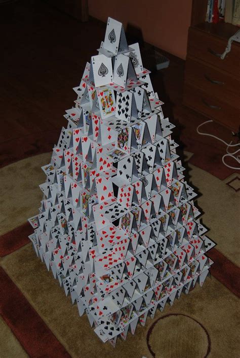 Playing Card Castle By Cal3star On Deviantart Playing Card Crafts
