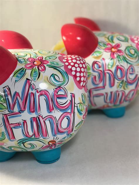 Our hand painted personalized train piggy bank is personalized just for you with certified lead free paint. Hand painted, personalized piggy banks by Dakri Sinclair ...