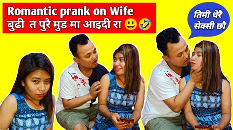 romantic prank with wife ♥️ prank gone romantic alisha and pusparaj youtube