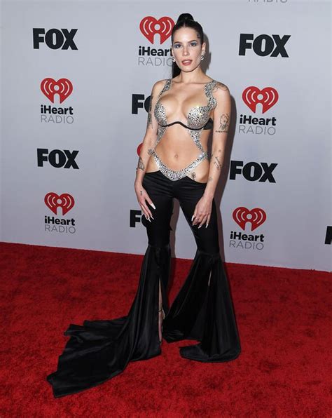 Halsey Puts On Jaw Dropping Busty Display In Barely There Look At Iheartradio Music Awards
