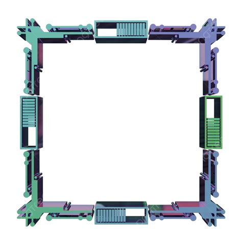 3d Tech Frame Geometry Dynamic Futuristic Png Transparent Clipart