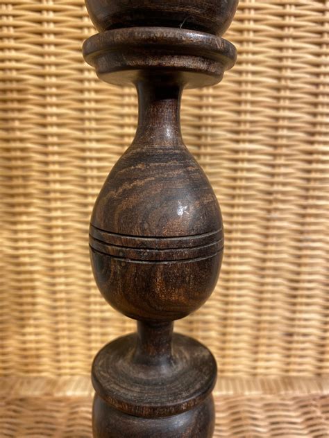 Vintage Wooden Candle Holder This Is Hand Made Beautiful Etsy