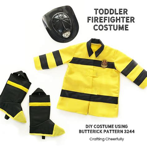 Handmade Toddler Firefighter Costume Crafting Cheerfully
