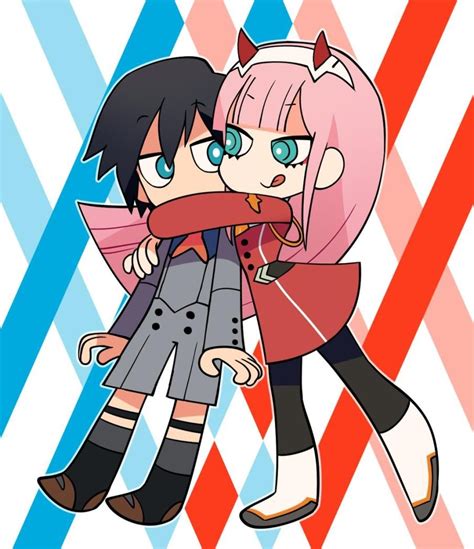 Zero Two X Hiro With Images Darling In The Franxx Anime Chibi