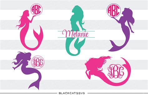 Mermaid Monogram Svg Cut File Svg File New Free Beautiful Calligraphy