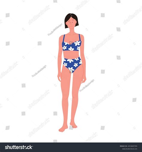 Woman Bikini Standing Vector Illustration Stock Vector Royalty Free Shutterstock