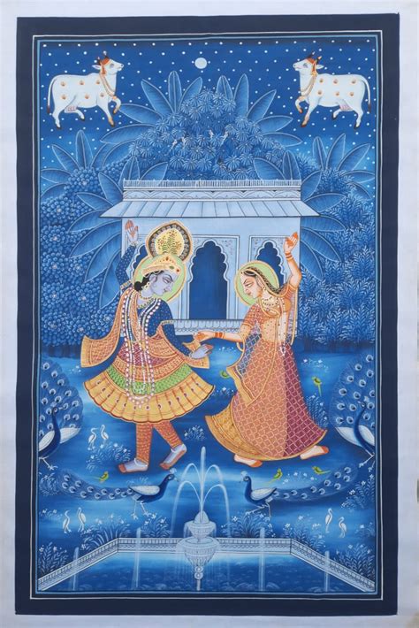 Radha Krishna 3 Pichwai Painting 22 X 33 International Indian