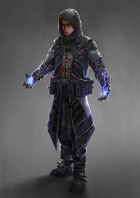 Cyber Mage Tj Foo Concept Art Characters Cyberpunk Character Sci