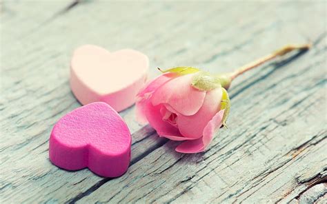 Hd Wallpaper Pink Heart Printed Wallpaper Artistic Love Romantic