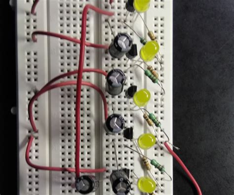 5 Led Chaser Using A Transistor 7 Steps With Pictures Instructables