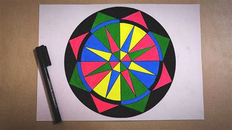Geometric Design In Circle How To Draw Geometric Drawing In Circle
