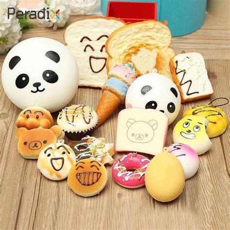 Funny Squishy Toy Slow Rising Squeeze Toy Antistress Spun Sugar Squeeze 10pcs Bread Squeezing